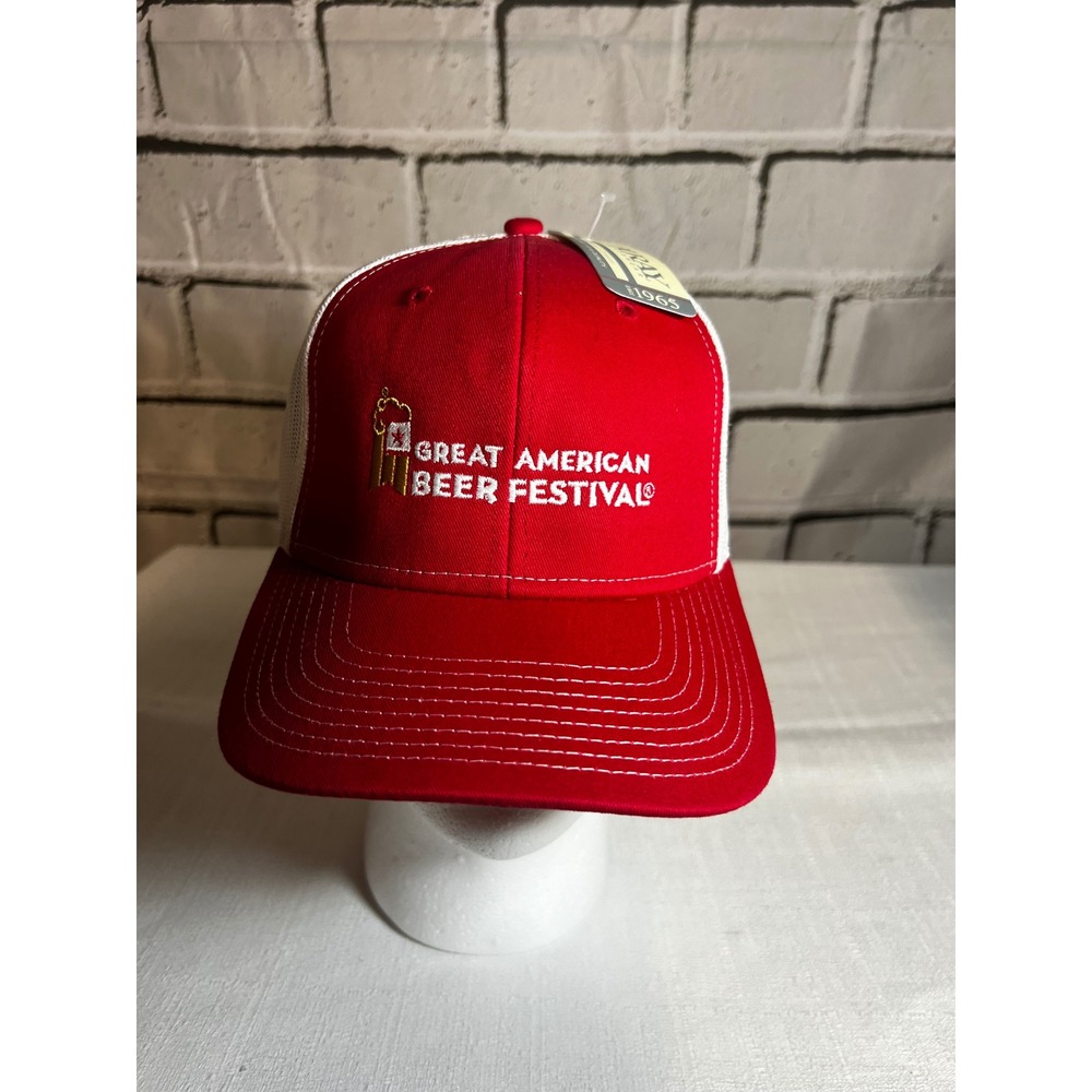 Ouray Sportswear Safety Team Trucker Hat White Red Snapback Mesh New With Tags
